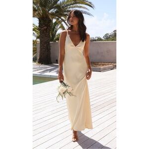 Billy J Boutique Ziah Maxi Dress in Lemon